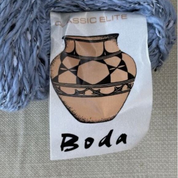 5 Hank Lot Classic Elite "Boda" Cotton Linen Yarn in Blues - Picture 2 of 6